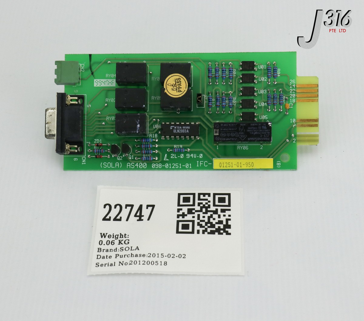 22747 SOLA PCB ASSY, AS400, 098-01251-01 IFC-01251-01-950 | eBay