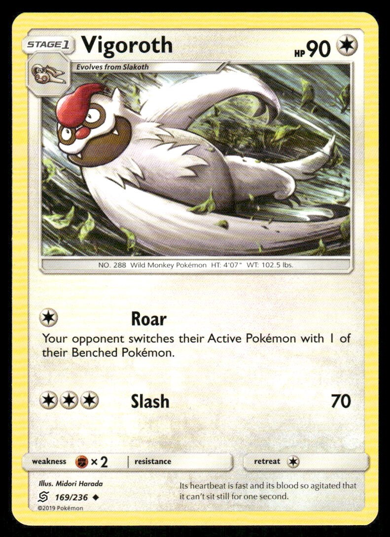 Vigoroth 169/236 Unified Minds Pokemon TCG trading card