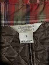 Christopher & Banks Gilet Check Size S