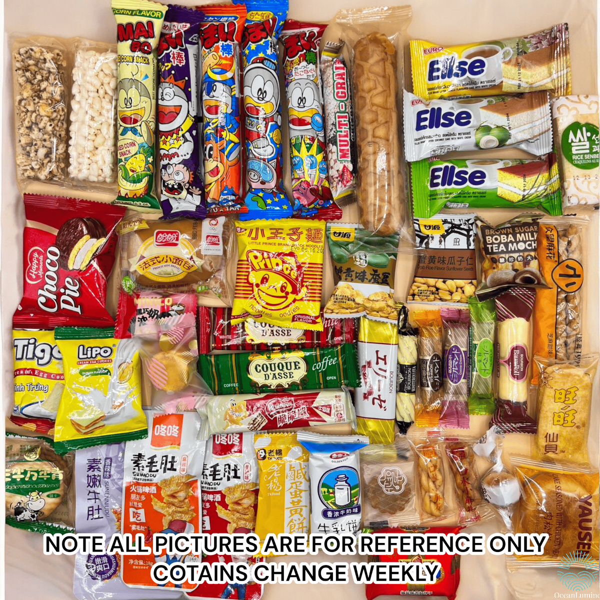 155 Piece Snack Box Asian Japanese Chinese Korean Variety Savory