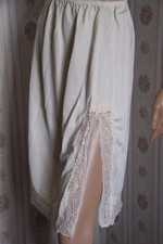 superbe jupon nylon  vintage RESSY 2 ouvertures unterkleid full slip REF1521