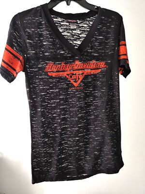 Harley Davidson Cafe Las Vegas T-Shirt Size M Black SEE THROUGH FABRIC Pre-owned