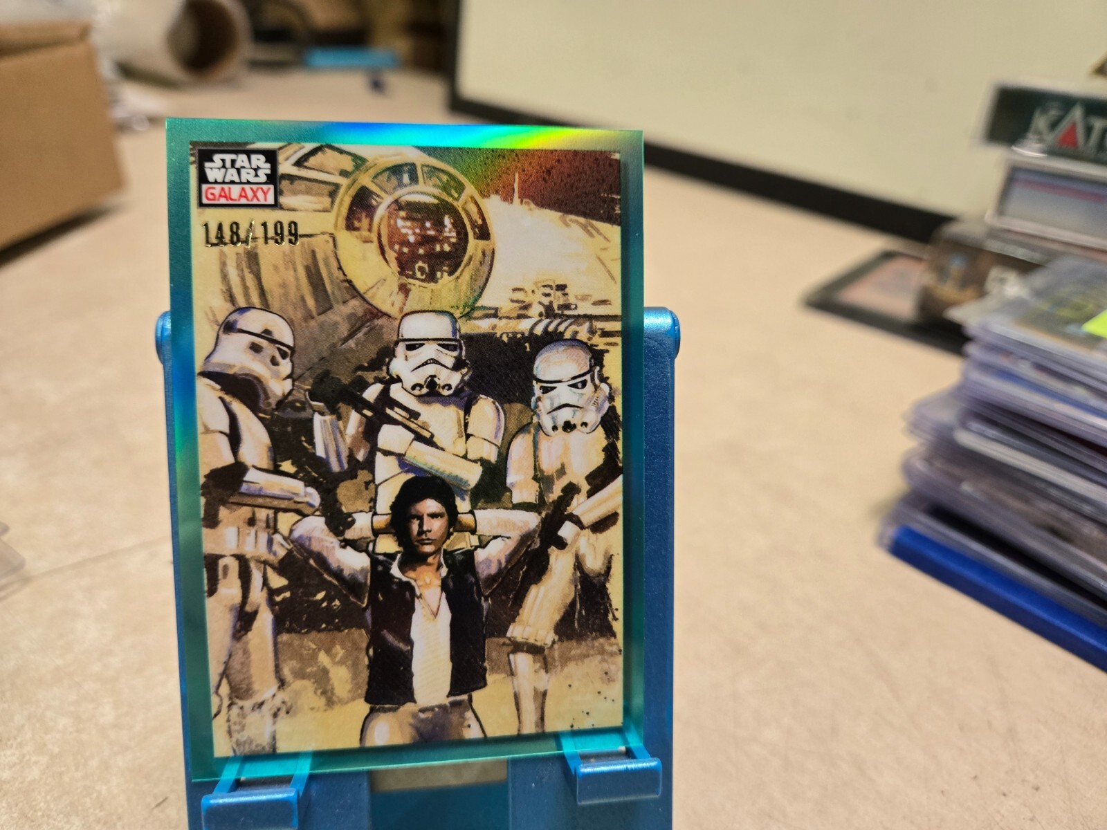 The Captain Captured 2023 Topps Chrome Star Wars Galaxy Aqua Parallel /199