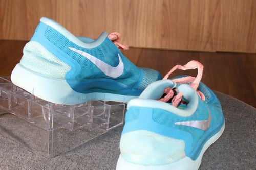 Nike Free 5.0 GS Blue Lagoon Metallic Silver Running 725114-404 Youth 4, EU 36 - Picture 7 of 12