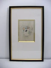 impressionist paunting on silk, France, Framed