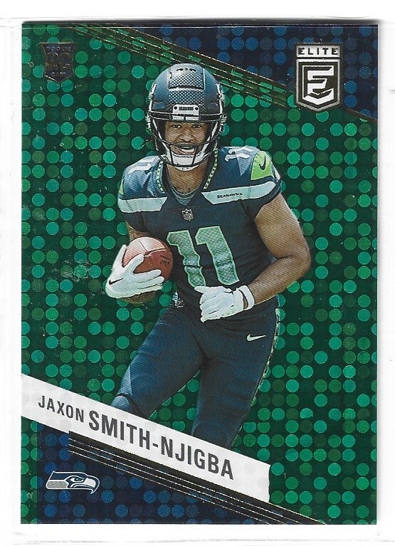 Jaxon Smith-Njigba Seattle Seahawks Ohio State 2023 Elite RC GREEN DISCO