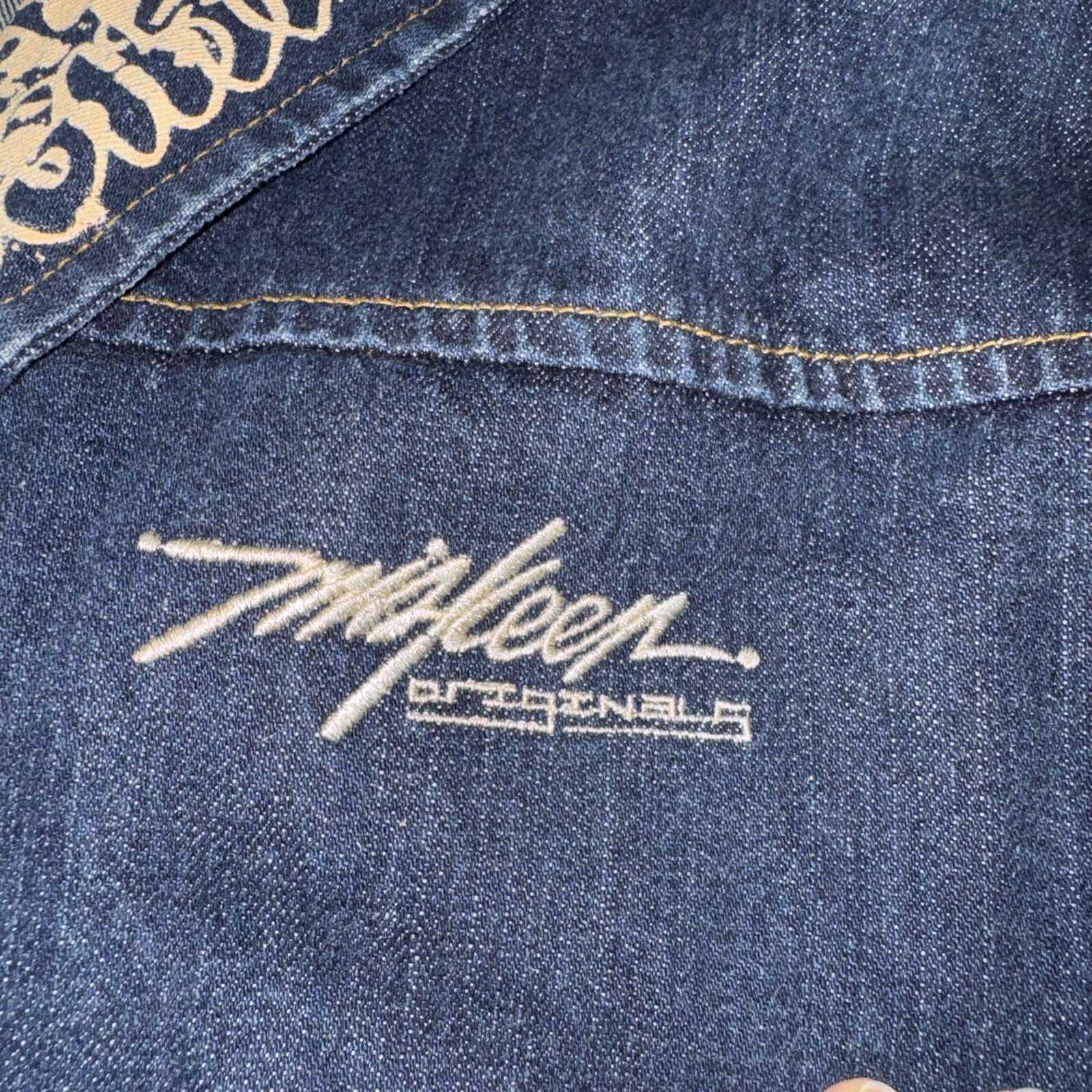 Y2K Miskeen Original Denim Blazer Jacket Size 4XL image 4