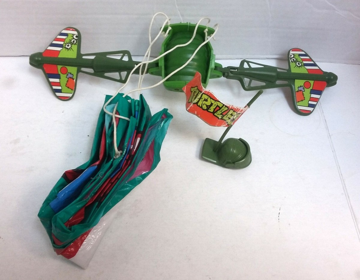 タートルズ Le Parachute バンダイ　プレイメイツ TMNT Turtle Trooper 1988 Complete Mutant Millitary Parachute