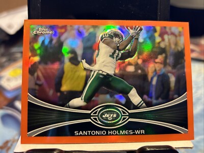 2012 Topps Chrome #124 Orange Refractor Santonio Holmes  New York Jets