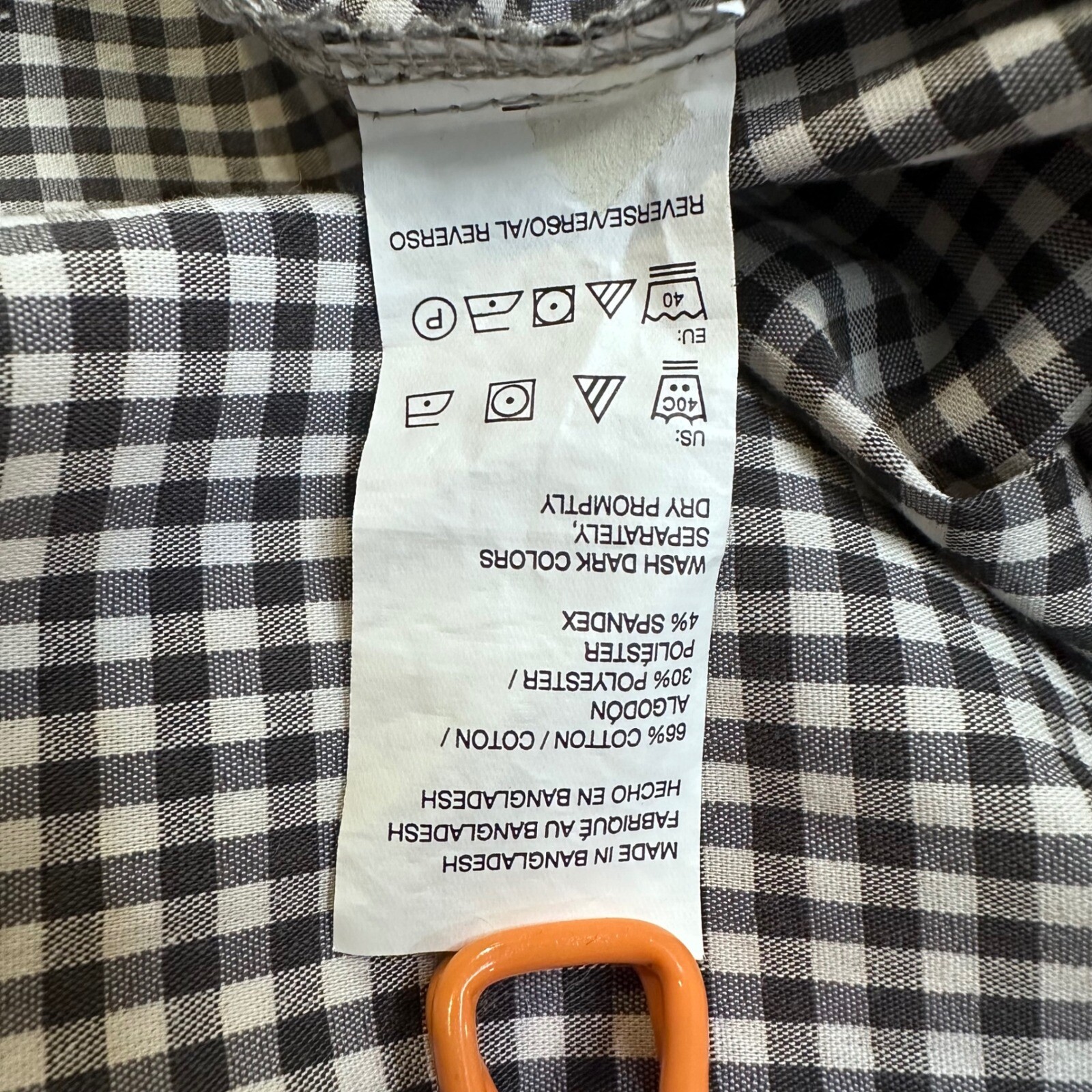 Gingham Checkered Button Down Long Sleeve Shirt M… - image 14