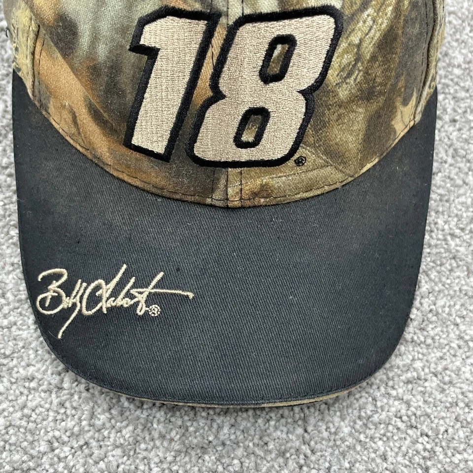 Vintage NASCAR Hat Cap Snapback Realtree Camo Bobby Labonte Racing 90s Y2K Tee - Image 2 of 4