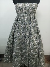 Indian handmade cotton off shoulder dress Flory printed dress bride gift on sale