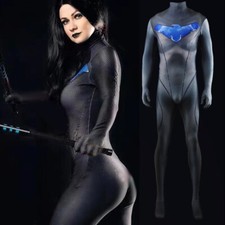 Nightwing Lady Jumpsuit Carnival Bodysuit Halloween Cosplay Adult Kids
