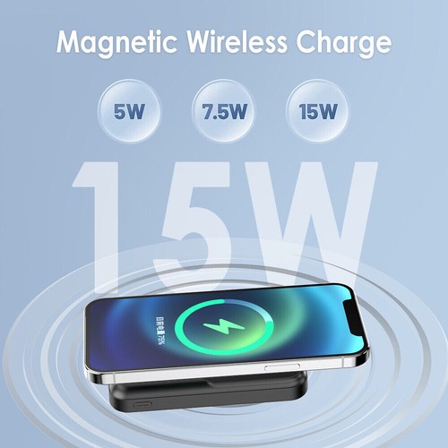Banco de alimentación magnético inalámbrico PD 20W para MagSafe iPhone 16/15 14/13/12 Pro/Max - Imagen 20 de 21