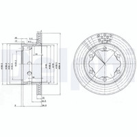 2X Bremsscheibe Hinterachse FüR MERCEDES-BENZ VW Sprinter 2-T Kasten