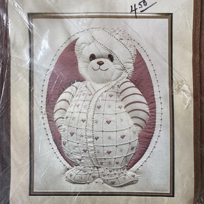 Vintage Monarch Horizons P.J. Bear Candlewicking Kit CR65 11x14 Teddy Bear