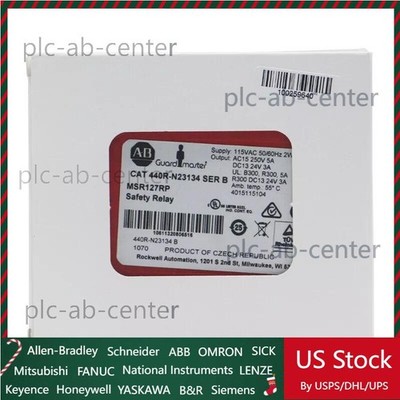 440R-N23134 AB MSR127RP SAFETY RLY 115VAC 3NO+1NC OUTPUTS GENUINE NEW