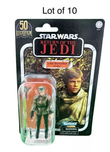 Lot of 10 — Hasbro Star Wars: The Vintage Luke Skywalker (Endor) 3.75" Jedi
