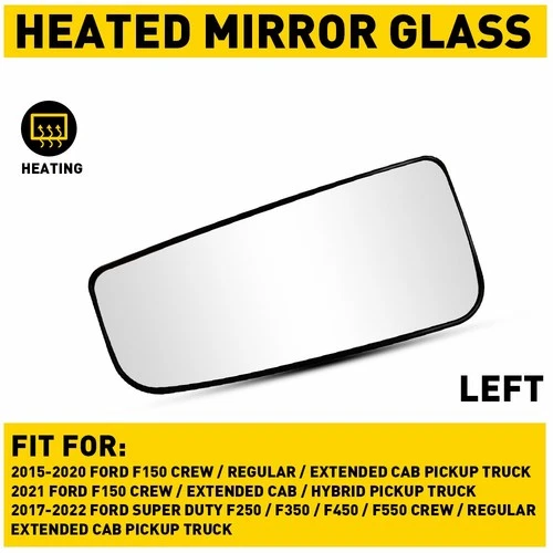 Driver Side Lower Mirror Glass Lower Heated For 2015-21 FORD F150 2016 2017 2018