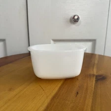 Vintage Federal Glass White Milk Glass Oven Refrigerator Ware Utility Dish MCM