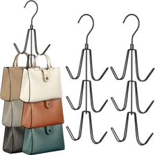 TOPIA HANGER Purse Hanger Organizer for Closet, 2-Pack Handbag Organizer Hanger,