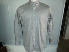 Men's Arrow Fairfield Pinpoint Wrinkle Free Medium 15.5-34/35 Gray Dress Shirt