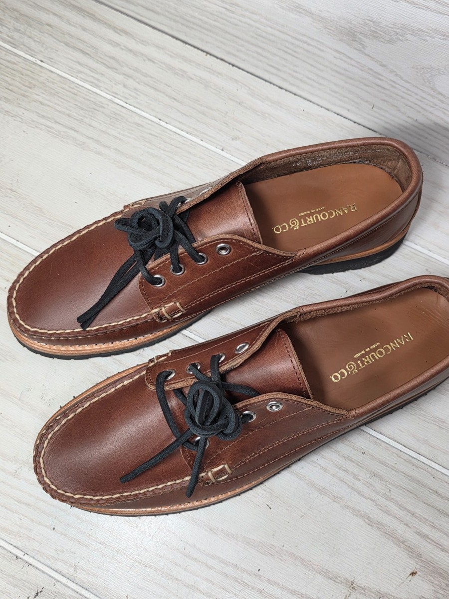 Rancourt & Co Ranger Moc Shoes Mens 10B Brown Leather Vibram Sole