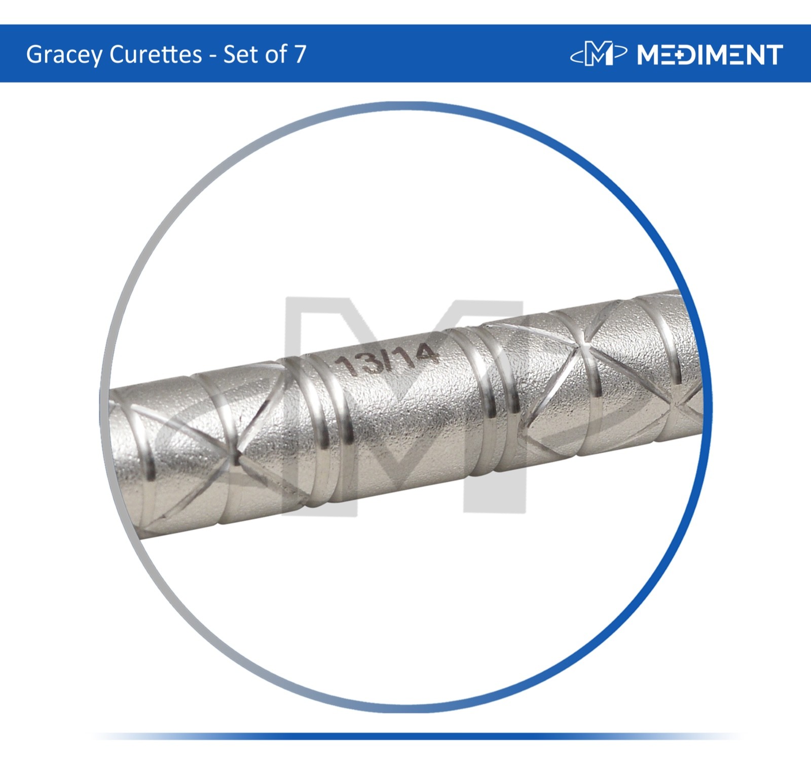 Mediment Dental Periodontal Gracey Curettes Surgical Hollow Handle Probe