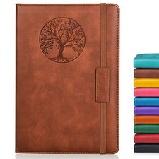Lined Journal Notebook for Women Men,256 Pages A5 Hardcover Leather Journals ...