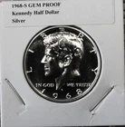 SILVER  1968-S SILVER GEM PROOF KENNEDY HALF DOLLAR