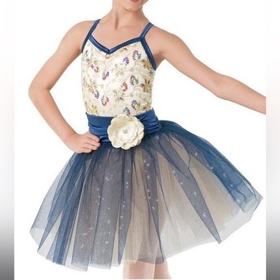 Weissman Embroidered Sequin and Tulle Ballet Tutu Dance Costume NEW Medium Child