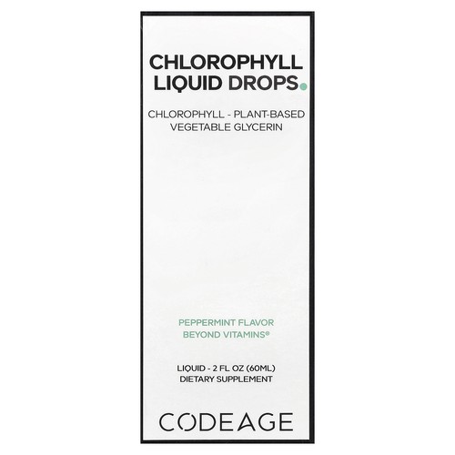 Chlorophyll Liquid Drops, Peppermint, 2 fl oz (60 ml)