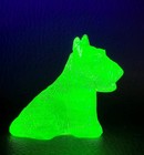Boyd's Crystal Art Glass DUKE the SCOTTIE DOG #11 VASELINE 10-4-03 GLOWS NOS — photo 5