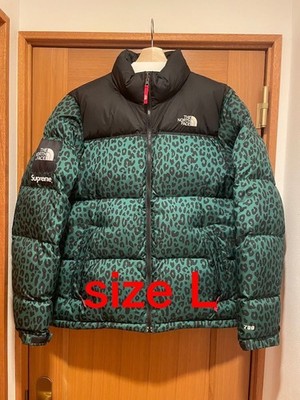 SUPREME THE NORTH FACE 11aw Nuptse Down Jacket Leopard Rare Size L