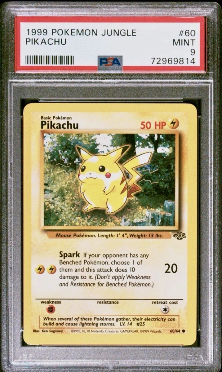 25+ Pikachu Pokémon TCG Grade 9 Jungle Individual Collectible Card