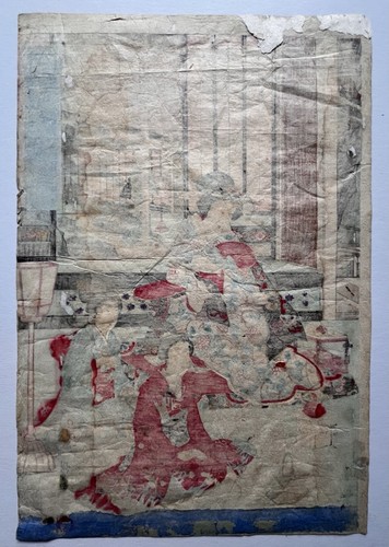 Court Ladies in Edo Castle Ukiyo-e Meiji Woodblock c. 1890 Toyohara Chikanobu - Picture 18 of 24