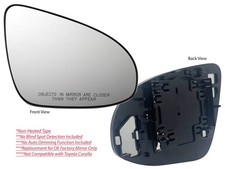 Non-Heated Mirror Glass Fits Camry L / LE & H...