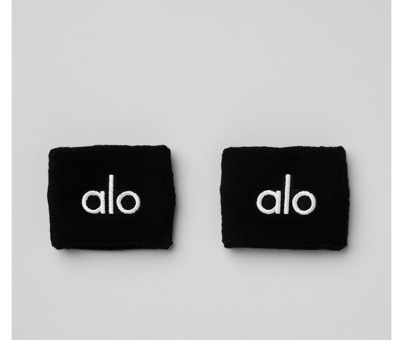 New Alo Pair Of Black Nwt Sweatbands $32