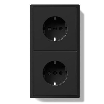 BSEED Schuko Doppelsteckdose Unterputz, Wandsteckdose 16Amp Mit PC Rahmen, Zweif