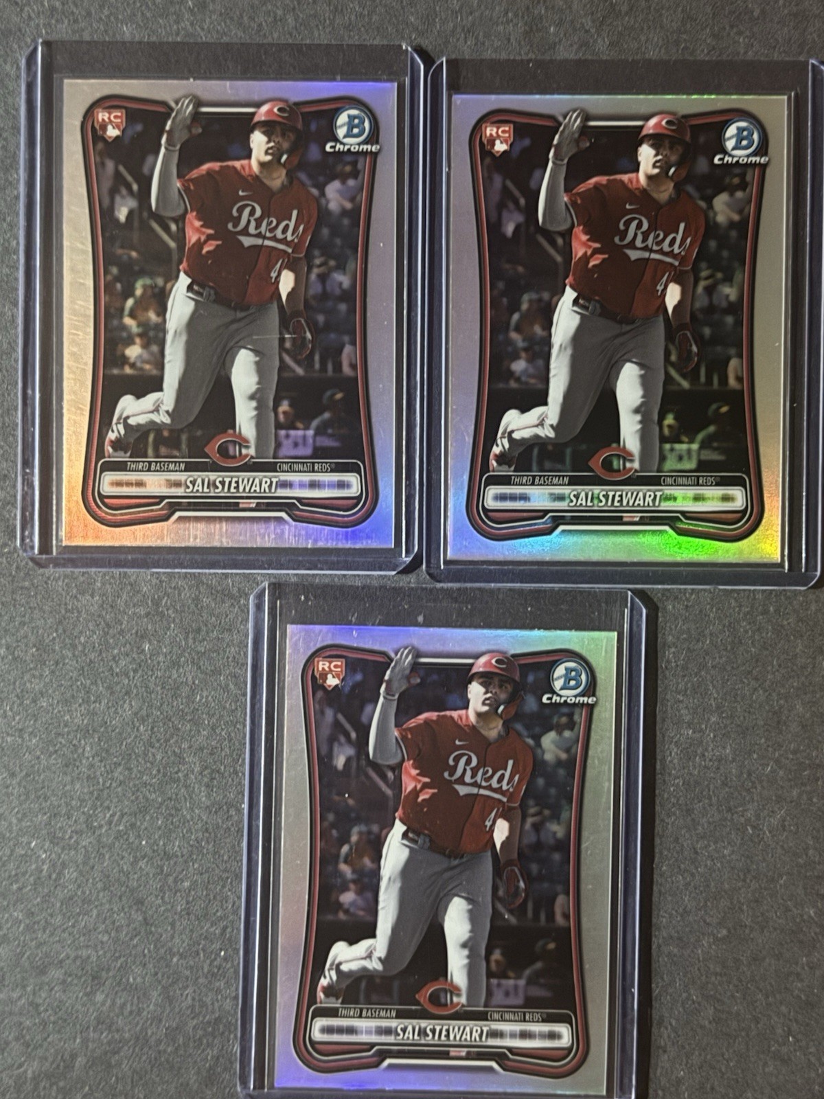 THREE 2026 Bowman Sal Stewart Rookie Red Rc Chrome Variation (RC) #6