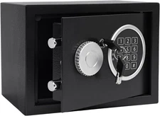 Safe Box 0.21 Cubic Feet Steel Security with Digital Keypad-Electronic Safe for 