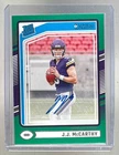 J.J. McCarthy 2024 Panini Donruss #303 Green Rated Rookie Auto Rookie RC