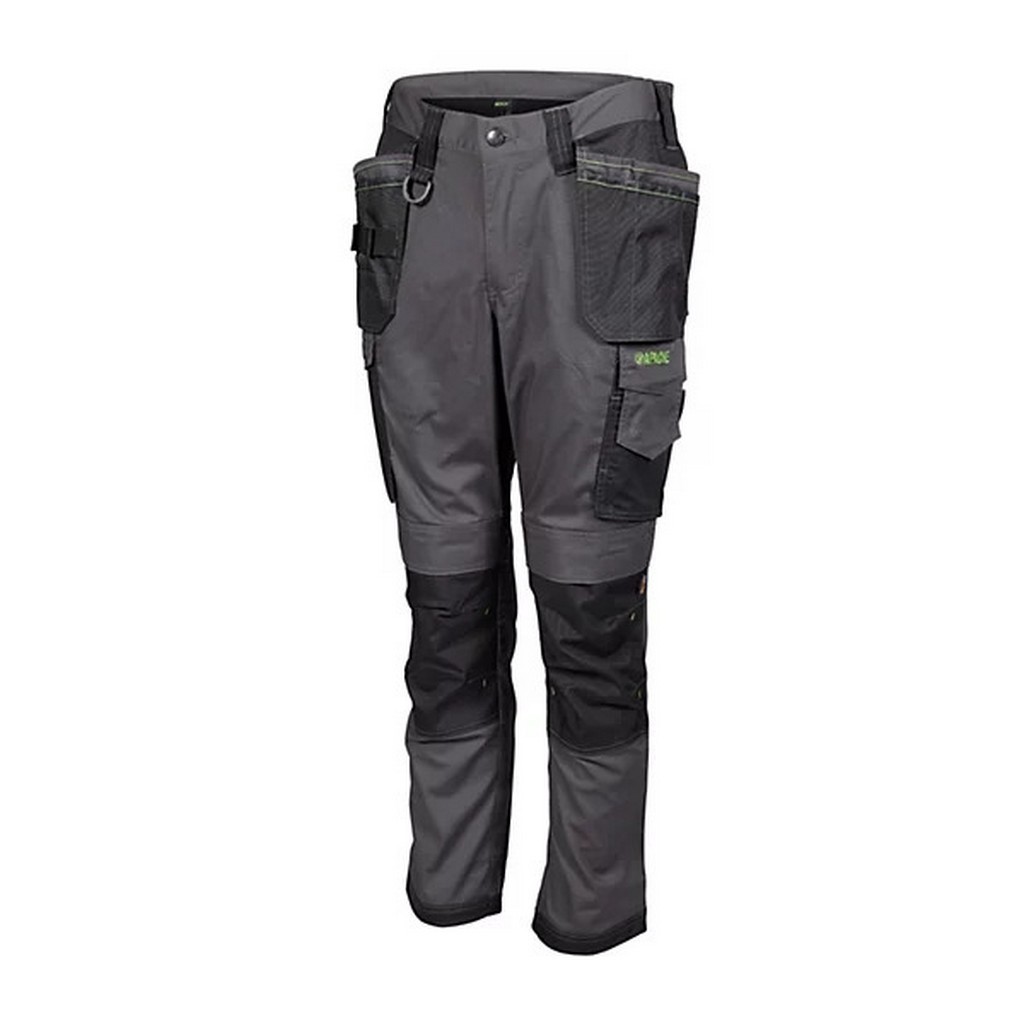 Apache Sudbury Grey & black Men's Holster pocket trousers, W40"" L31""