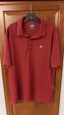 Lacoste Sport Polo Golf Shirt Men s Size 7 US XXL Textured Red