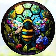 DIY 5D Diamond Painting Kits for Adults Diamond Art Bee Stained Glass D