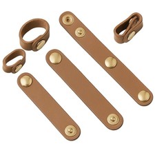 6 PU Leather Handbag Strap Shortener,Bag Protector for Handbag,with Brass But...