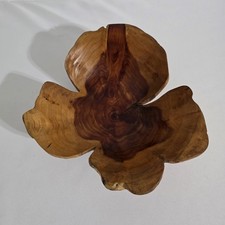 Bradley Primitive 11.5" Hand Turned Wooden Bowl Rustic Farmhouse Folk Art