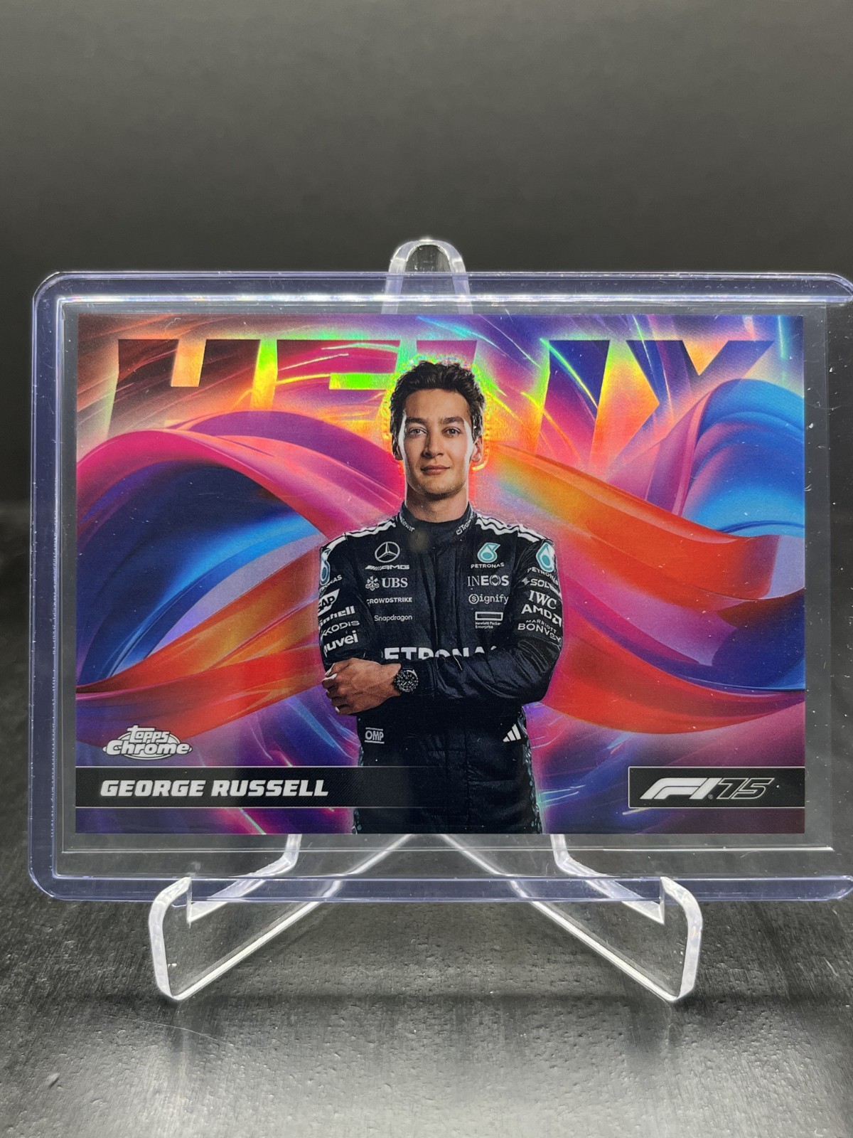 2025 Topps Chrome Formula 1 F1 George Russell Helix SP #HLX-7