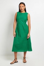 Principles Green Fit & Flare Dress Womens Daywear Dresses