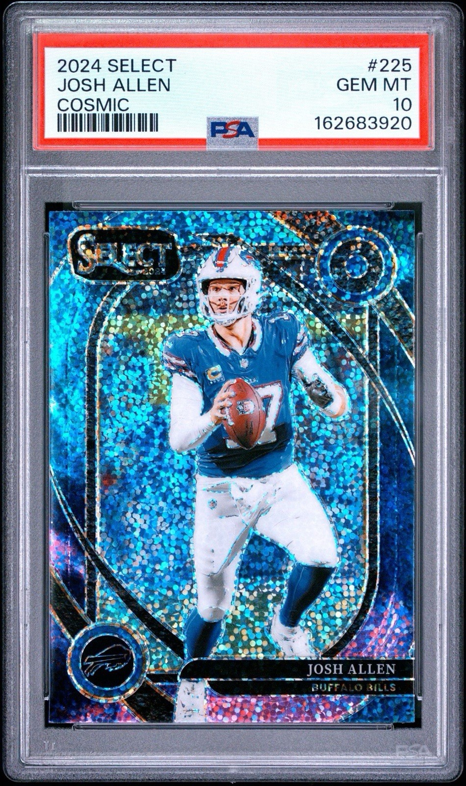 2024 Panini Select - Club Level Josh Allen #225 Cosmic SSP PSA 10